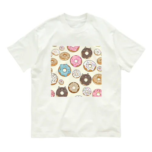 ドーナツ、時々ネコドーナツ Organic Cotton T-Shirt