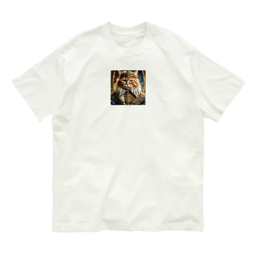 猫王国の王様 オーガニックコットンTシャツ