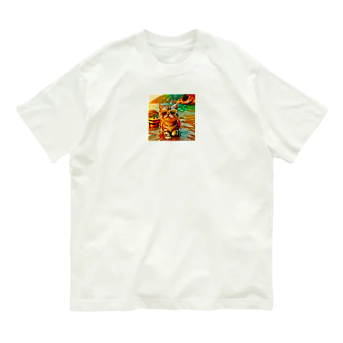 かわいい猫のイラストグッズ Organic Cotton T-Shirt