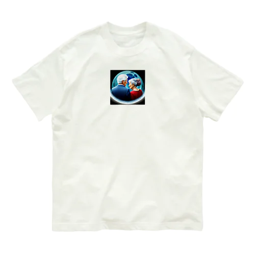 月と老夫婦 Organic Cotton T-Shirt