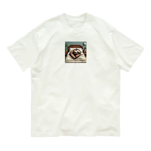 ベッドで寝そべるナマケモノ Organic Cotton T-Shirt