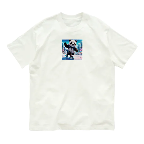 スケボーが楽しいパンダ Organic Cotton T-Shirt