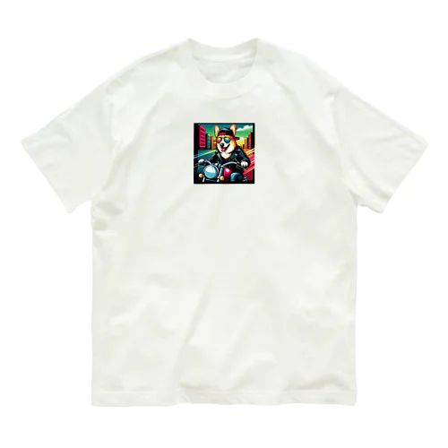 キャップ犬4 オーガニックコットンTシャツ