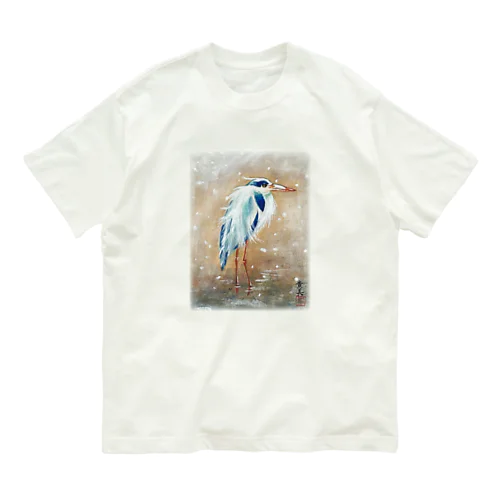 鷺（サギ） Organic Cotton T-Shirt