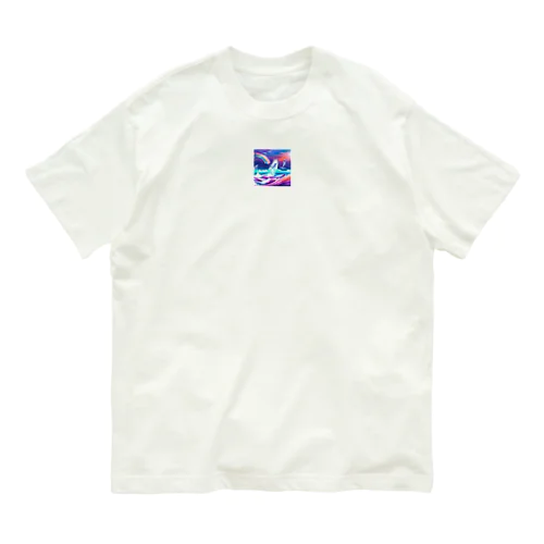 虹をかけるイルカ Organic Cotton T-Shirt