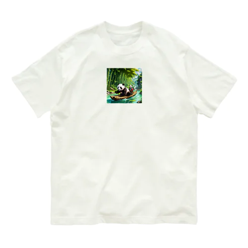 冒険パンダ Organic Cotton T-Shirt