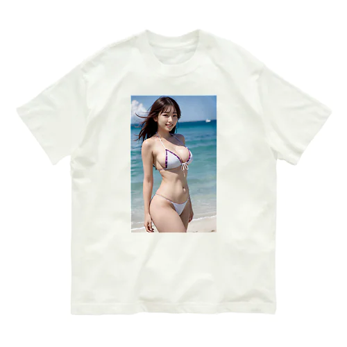 AI美女の水着姿 005 オーガニックコットンTシャツ