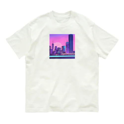 ネオンカラーで輝く都市3 Organic Cotton T-Shirt