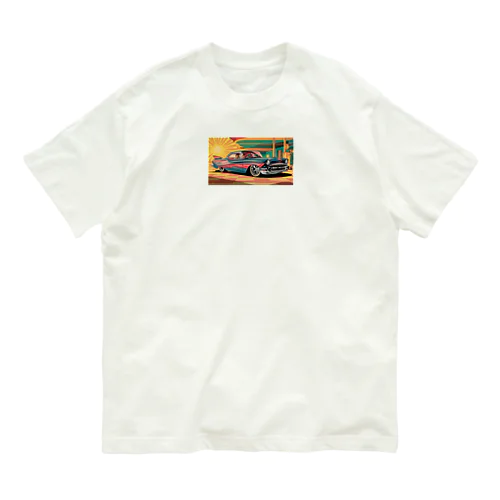 レトロな車 オーガニックコットンTシャツ