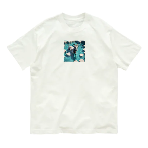 Water goat 2 オーガニックコットンTシャツ