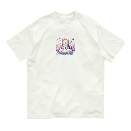 猫 オーガニックコットンTシャツ