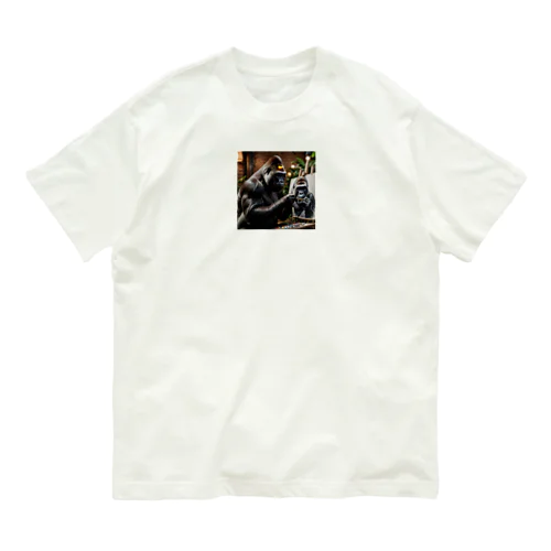 絵画人、ゴリラ Organic Cotton T-Shirt