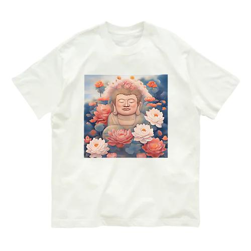 花ざかりの仏 オーガニックコットンTシャツ