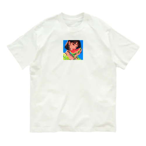 サマービブスとスイカのキス Marsa 106 オーガニックコットンTシャツ