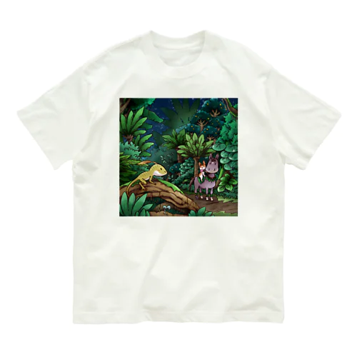Hervcanonのうまとねこ Organic Cotton T-Shirt