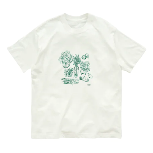 Green Mood-vegetable- オーガニックコットンTシャツ