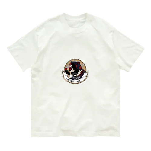 QUEEN'S RUSHショップロゴ オーガニックコットンTシャツ