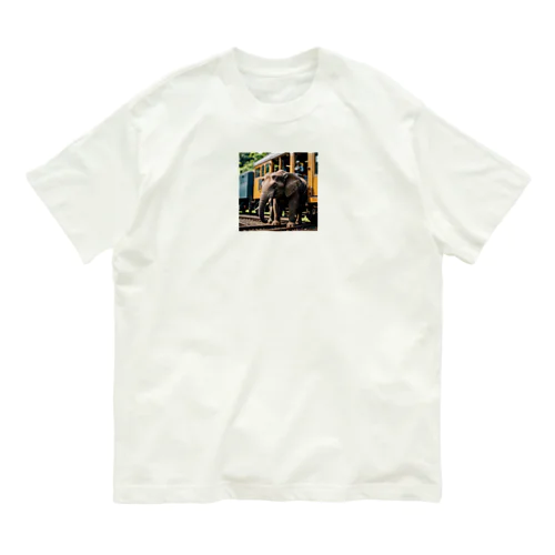 汽車と象 Organic Cotton T-Shirt