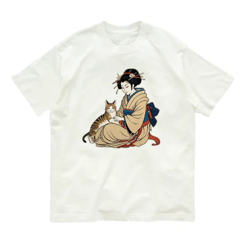 いつの時代も猫が好き Organic Cotton T-Shirt