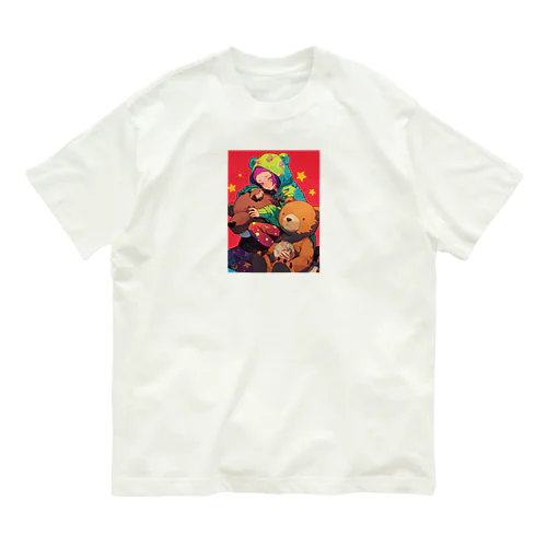 熊と仲良し　ラフルール　1859 Organic Cotton T-Shirt