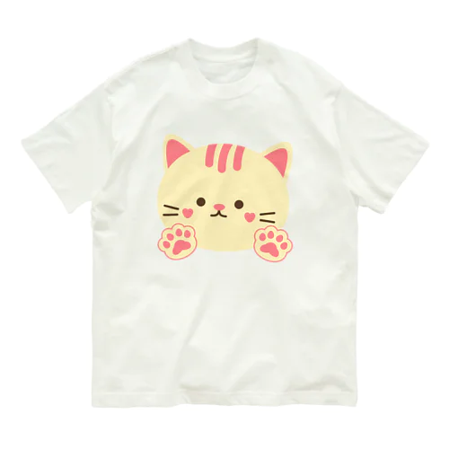猫の可愛い画像のグッツ販売『ねこりんぱ』 オーガニックコットンTシャツ