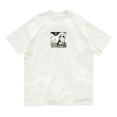 パチパチおめめの不思議ねこちゃん Organic Cotton T-Shirt