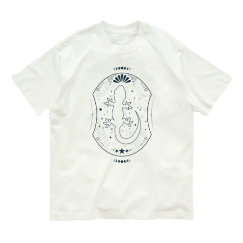 幻想的なトカゲ～blue line Ver.～ Organic Cotton T-Shirt