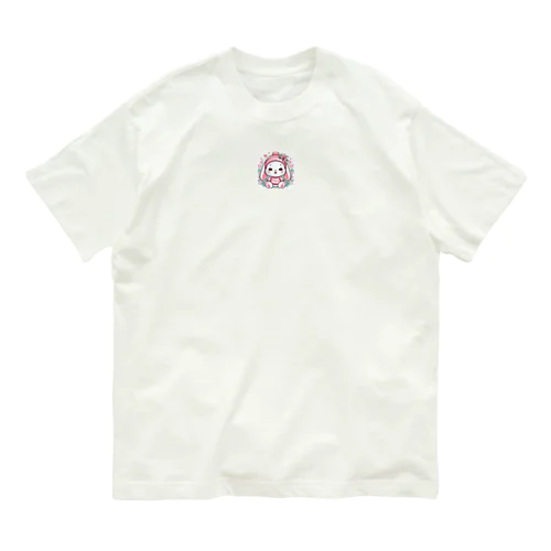 快眠子ウサギ オーガニックコットンTシャツ