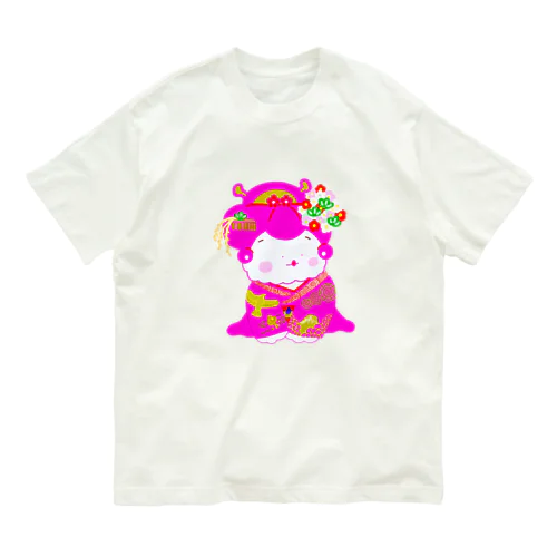 舞妓さん(ピンク) オーガニックコットンTシャツ