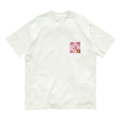 さくらの花びらで遊ぼう♪ Organic Cotton T-Shirt