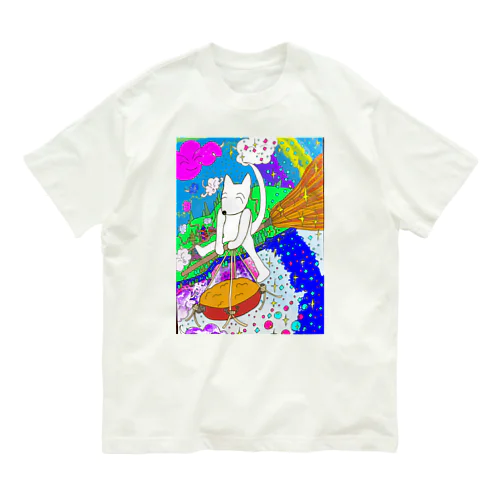 ちょ龍けん　小さな魔法使い　カステラ宅急便屋さん Organic Cotton T-Shirt