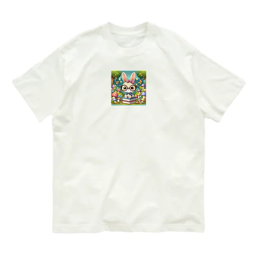 ウサギのアマリリス オーガニックコットンTシャツ