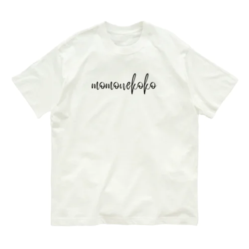 【momonekoko】のロゴ風デザイン オーガニックコットンTシャツ