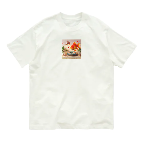 金魚の世界 オーガニックコットンTシャツ