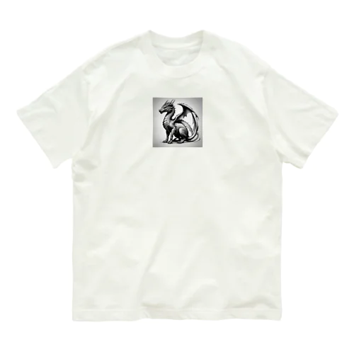 ドラゴン　鉛筆画23 オーガニックコットンTシャツ