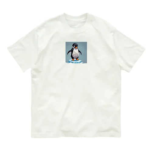 ちょっと切なそうなペンギン オーガニックコットンTシャツ