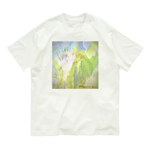 氷の世界に桜が咲く Organic Cotton T-Shirt