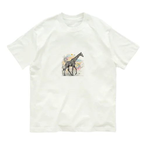 キリンジラフ オーガニックコットンTシャツ