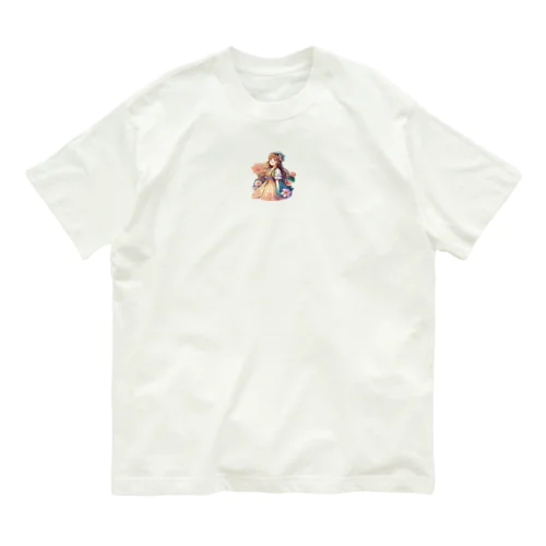 花の少女 オーガニックコットンTシャツ