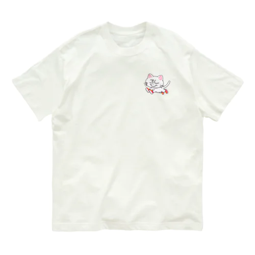 猫RUNちゃんオーガニックTシャツ オーガニックコットンTシャツ