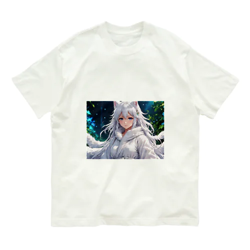 もふもふの巫女 Organic Cotton T-Shirt