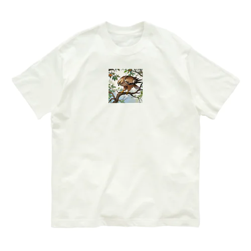 食べ物を探すタカ Organic Cotton T-Shirt