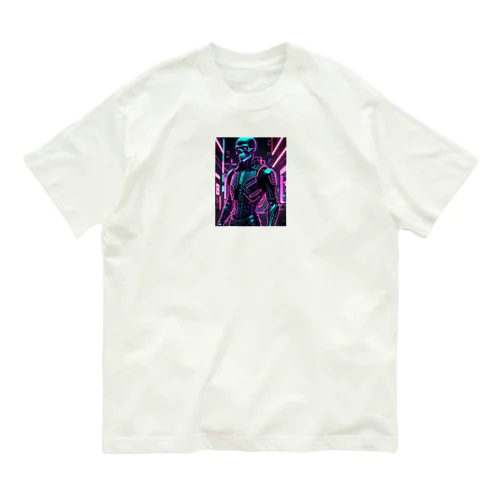 超クールな骸骨のサイバーパンクアート！ Organic Cotton T-Shirt