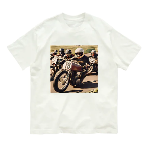 疾風を切るレトロレーサー Organic Cotton T-Shirt