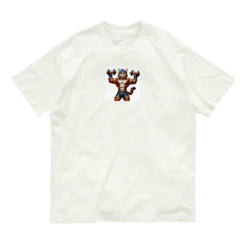 筋ネコ Organic Cotton T-Shirt