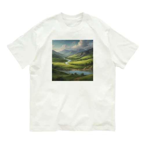 山の風景 Organic Cotton T-Shirt