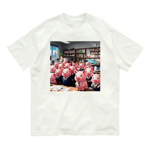 会社のらいんあっぷをするみにぶた管理製品 Organic Cotton T-Shirt