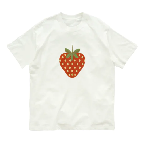 シンプル いちご Organic Cotton T-Shirt