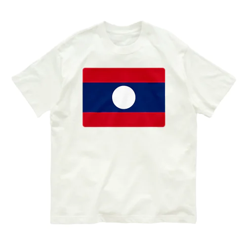 ラオスの国旗 Organic Cotton T-Shirt