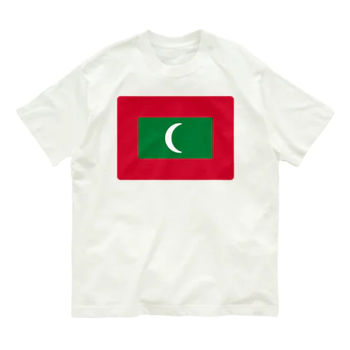 モルディブの国旗 オーガニックコットンTシャツ